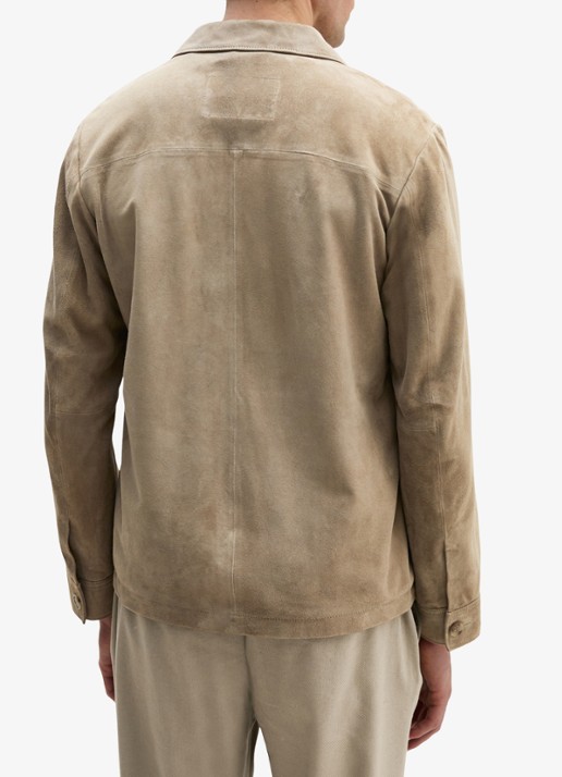 Marc O'Polo Jack van suède met steekzakken - achterkant 5 taupe