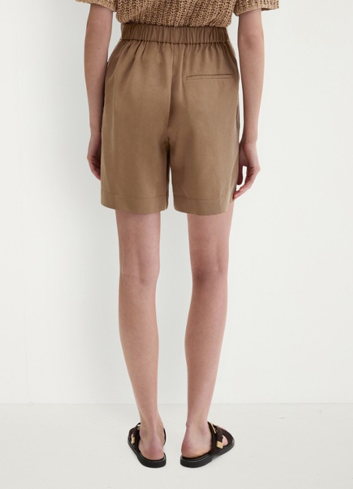 Marc O'Polo Korte broek met steekzakken - achterkant 3 burnt brown-1972 / bruin