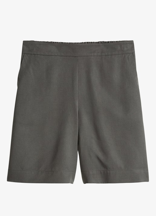 Marc O'Polo Korte broek met steekzakken - voorkant 3 oxide grey-0364 / grijs