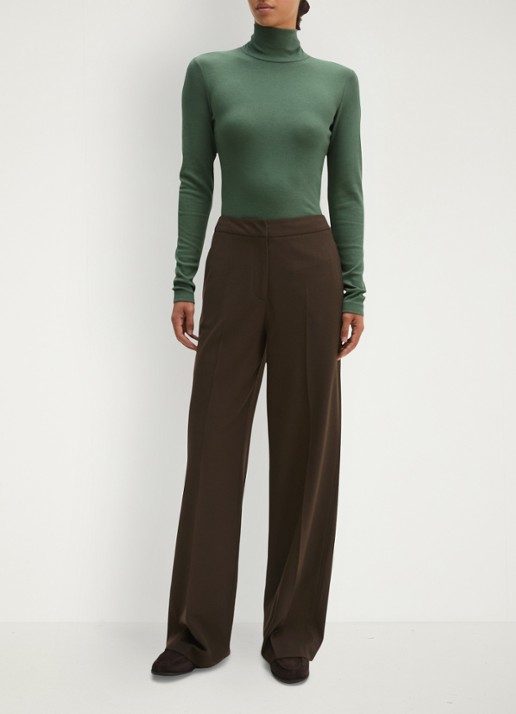 Marc O'Polo Longsleeve met col - voorkant 4 smooth sage / groen