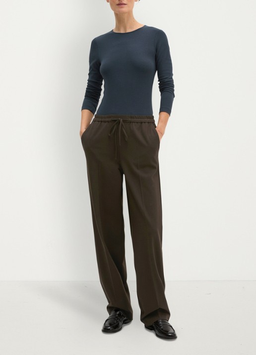 Marc O'Polo Longsleeve met stretch - voorkant 5 donkerblauw