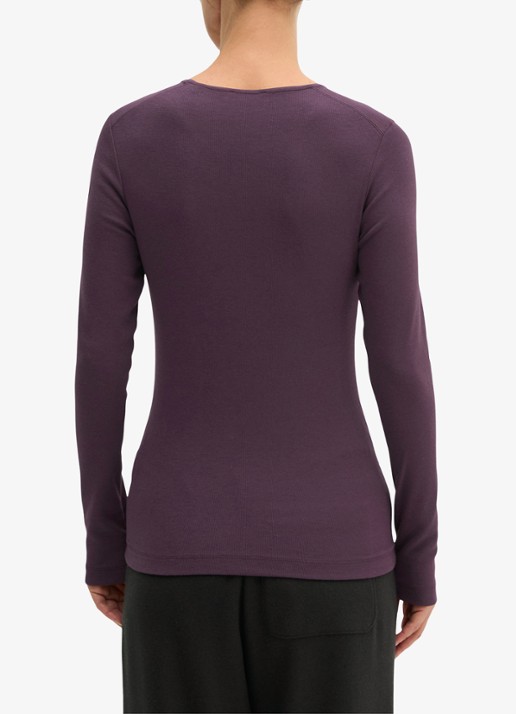 Marc O'Polo Longsleeve met stretch - achterkant 5 paars