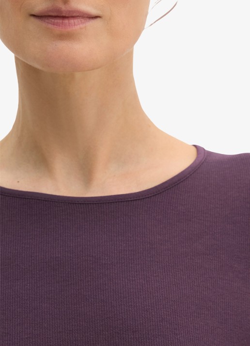 Marc O'Polo Longsleeve met stretch - detail 2 paars