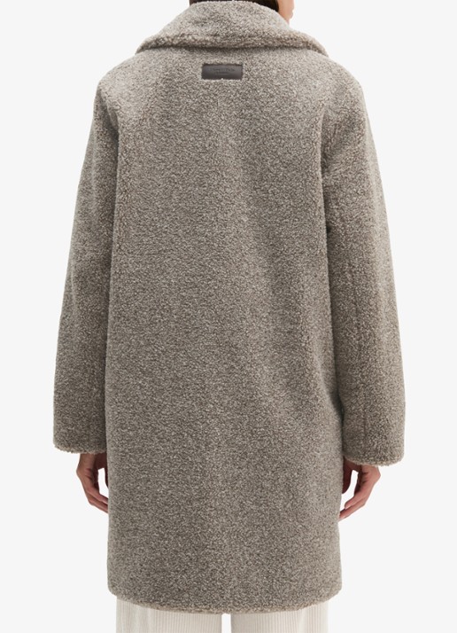 Marc O'Polo Mantel van teddy - achterkant 3 taupe