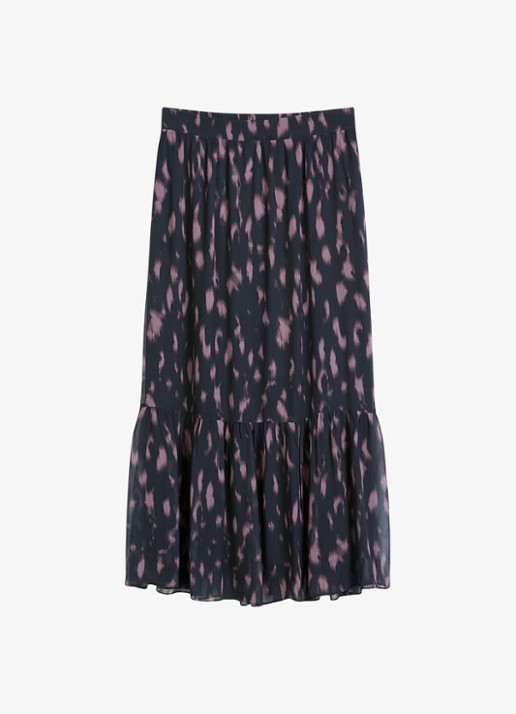 Marc O'Polo Maxi rok met plooien - voorkant 2 roze