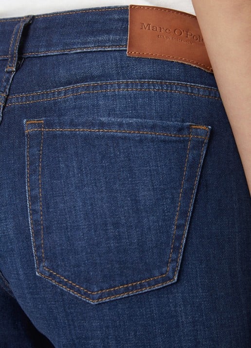 Marc O'Polo Mid waist slim fit jeans in  katoenblend - detail 4 indigo