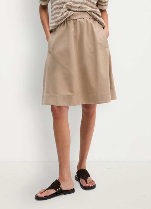 Marc O'Polo Midi A-lijn rok in lyocell blend met steekzakken