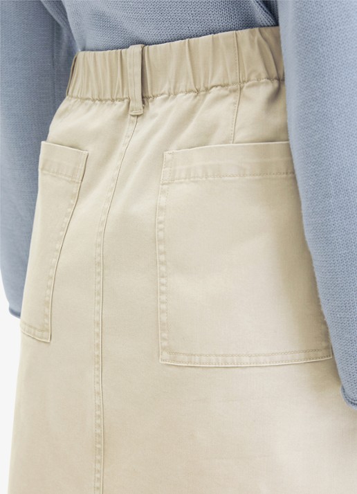 Marc O'Polo Mini rok met steekzakken - detail 3 beige