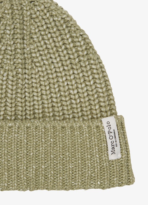 Marc O'Polo Muts met logo - detail 3 lindegroen