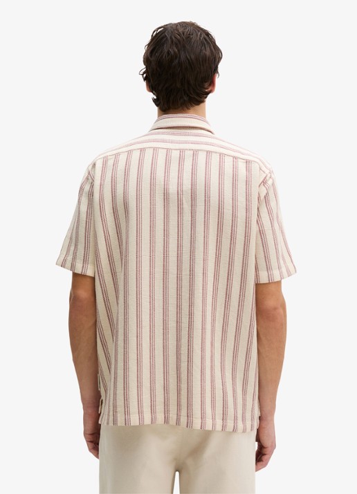 Marc O'Polo Overhemd met borstzak en streepprint - achterkant 3 light beige/2692