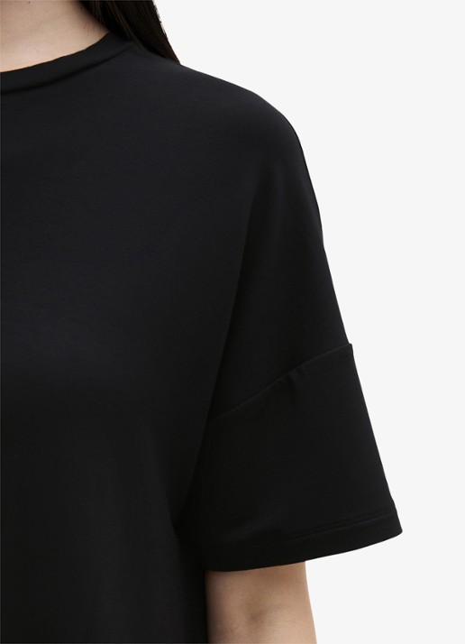 Marc O'Polo Oversized mini trui-jurk - detail 2 black / zwart