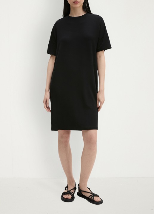Marc O'Polo Oversized mini trui-jurk - voorkant 4 black / zwart