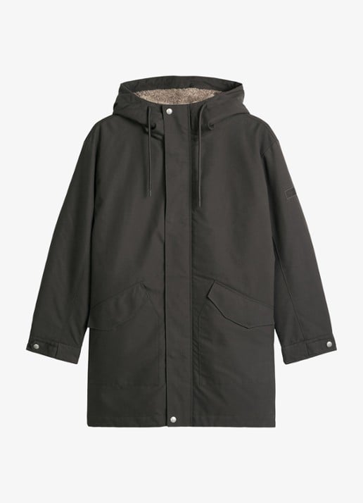 Marc O'Polo Parka met capuchon - voorkant donkergrijs