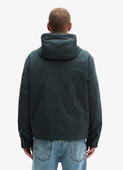 Marc O'Polo Parka met steekzakken - achterkant 3 blauwgrijs