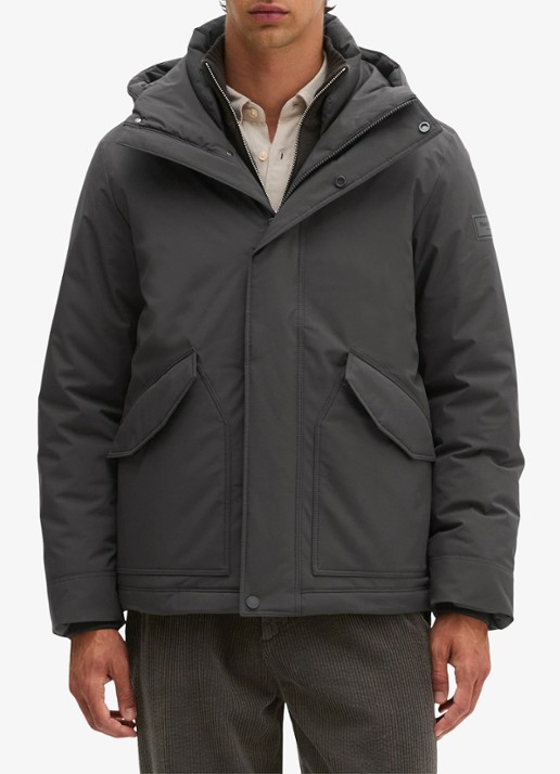Marc O'Polo Parka met steekzakken - detail 4 donkergrijs