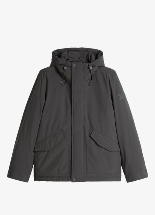 Marc O'Polo Parka met steekzakken - voorkant 2 donkergrijs