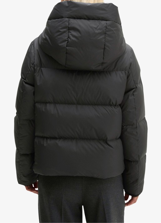 Marc O'Polo Puffer jack met capuchon en steekzakken - achterkant 5 black / zwart