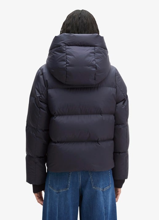 Marc O'Polo Puffer jack met capuchon en steekzakken - achterkant 5 martime blue / blauw