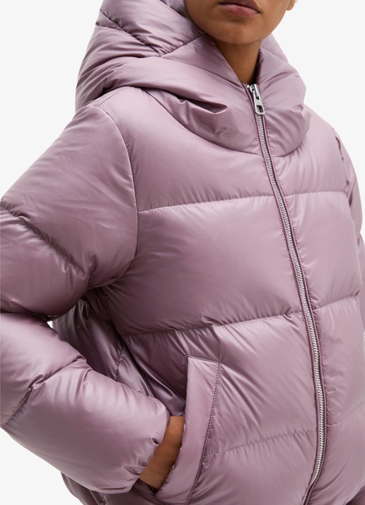 Marc O'Polo Puffer jack met capuchon met steekzakken - detail 2 oudroze