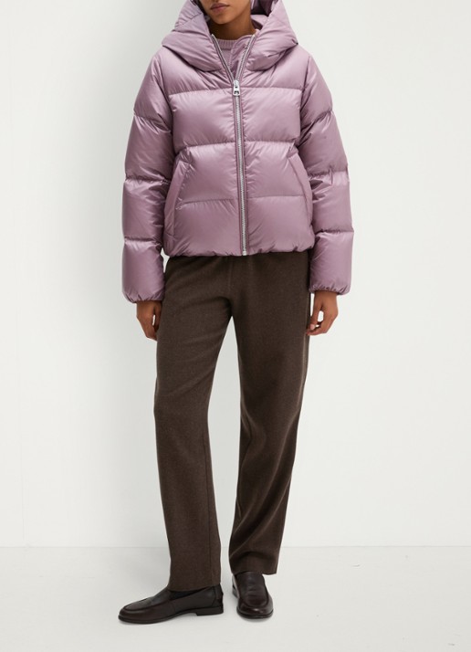 Marc O'Polo Puffer jack met capuchon met steekzakken - voorkant 5 oudroze