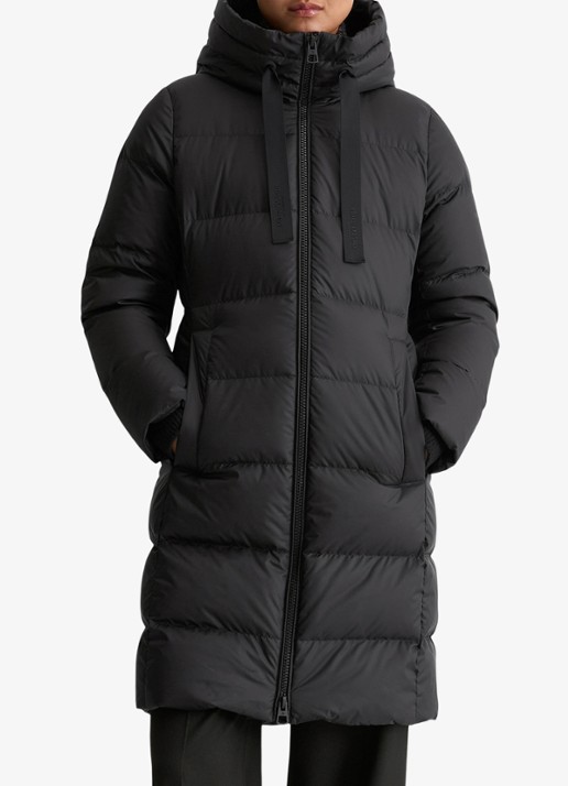 Marc O'Polo Puffer jas met capuchon - detail 2 zwart