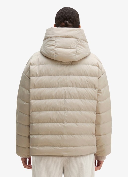 Marc O'Polo Puffer jas met capuchon - achterkant 3 beige