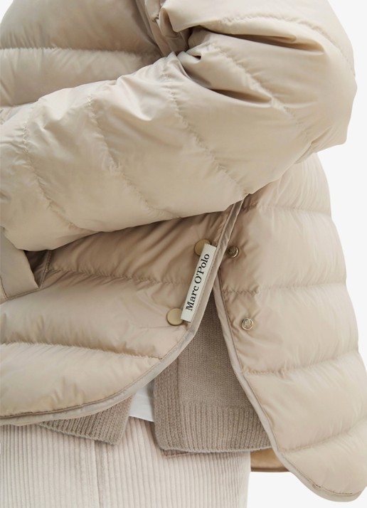 Marc O'Polo Puffer jas met capuchon - detail 5 beige