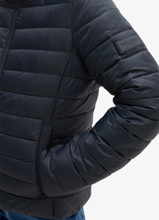 Marc O'Polo Puffer jas met steekzakken - detail 4 donkerblauw