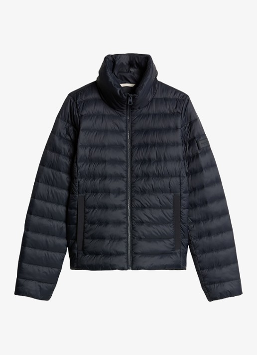 Marc O'Polo Puffer jas met steekzakken - voorkant donkerblauw