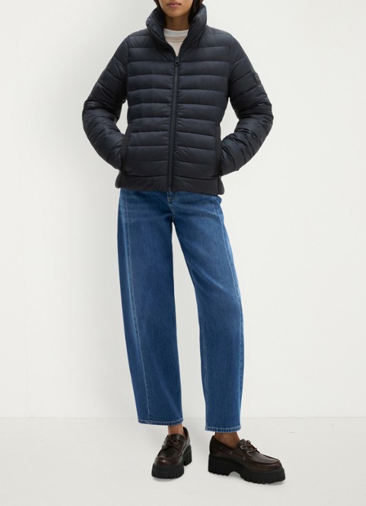 Marc O'Polo Puffer jas met steekzakken - voorkant 2 donkerblauw