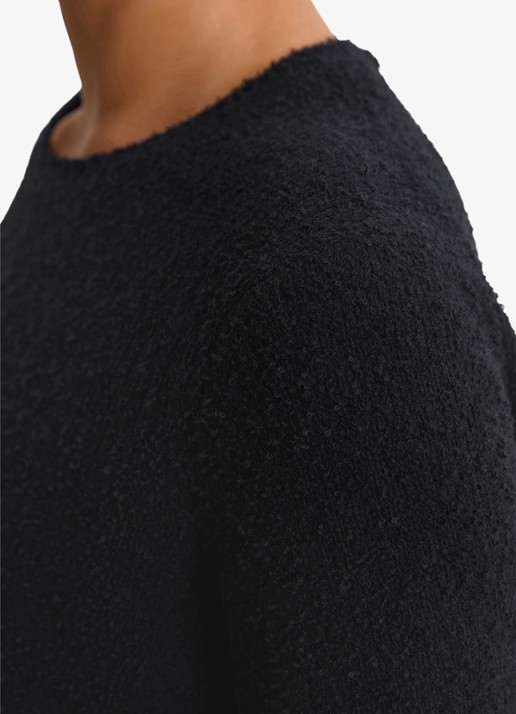 Marc O'Polo Pullover in lama wolblend - detail 3 donkerblauw