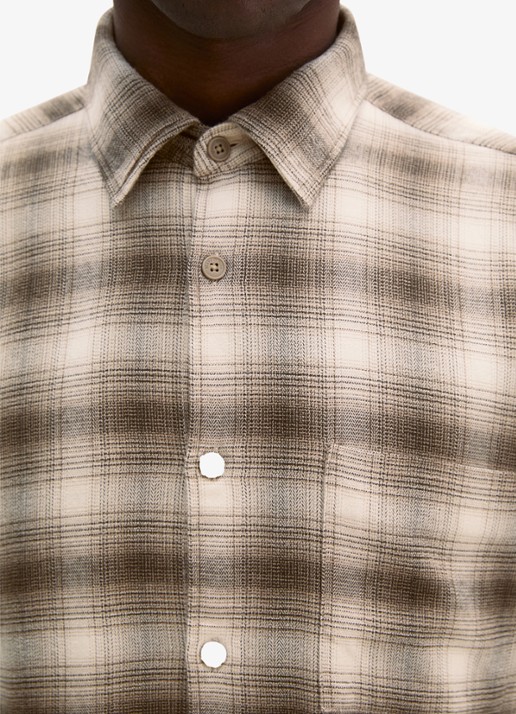 Marc O'Polo Regular fit overhemd met ruitdessin  - detail 2 bruin