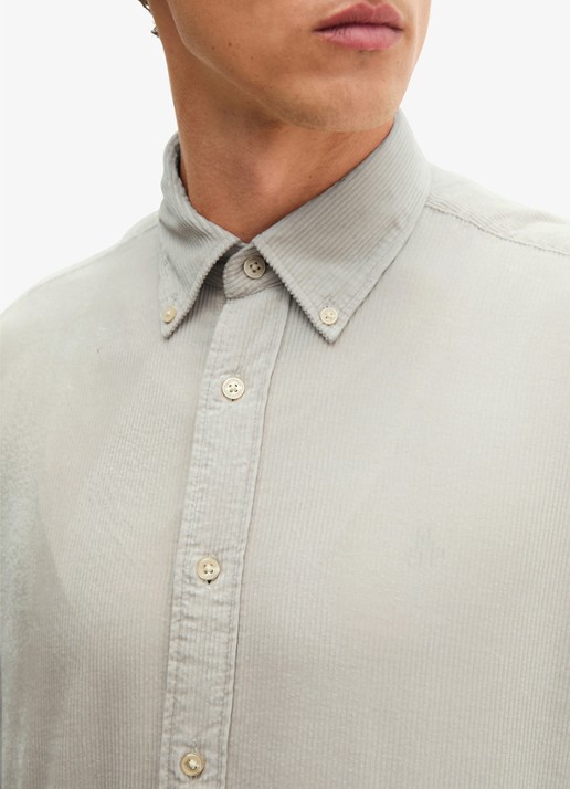 Marc O'Polo Regular fit overhemd van corduroy  - detail 2 creme