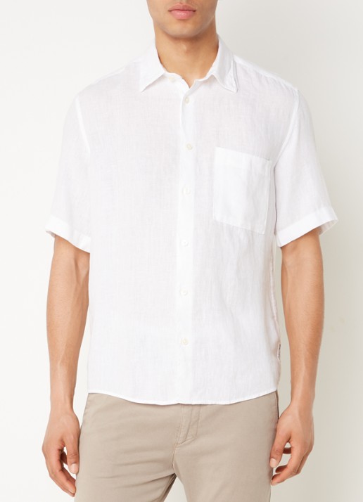 Marc O'Polo Regular fit overhemd van linnen - detail 6 wit