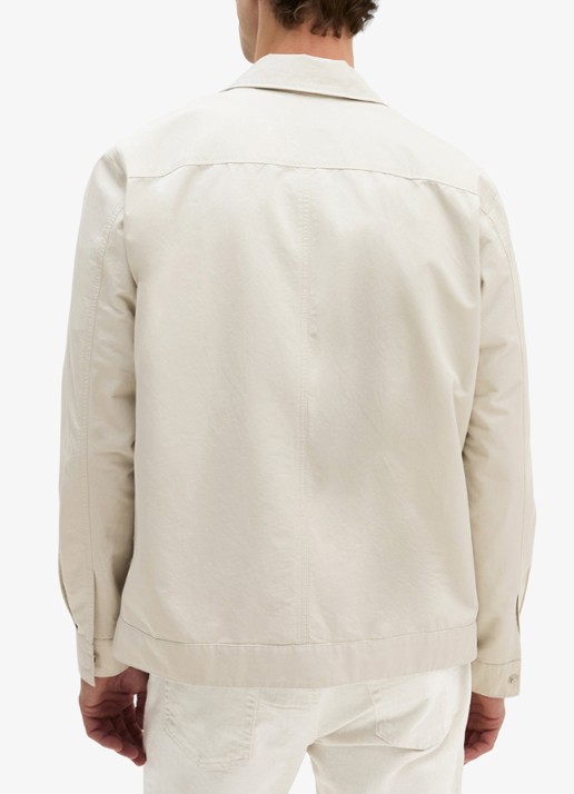 Marc O'Polo Regular fit overhemd van linnenblend met rits - achterkant 2 grey kit-0922 / grijs