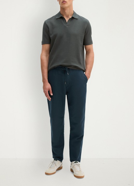 Marc O'Polo Regular fit polo - voorkant 2 donkergrijs