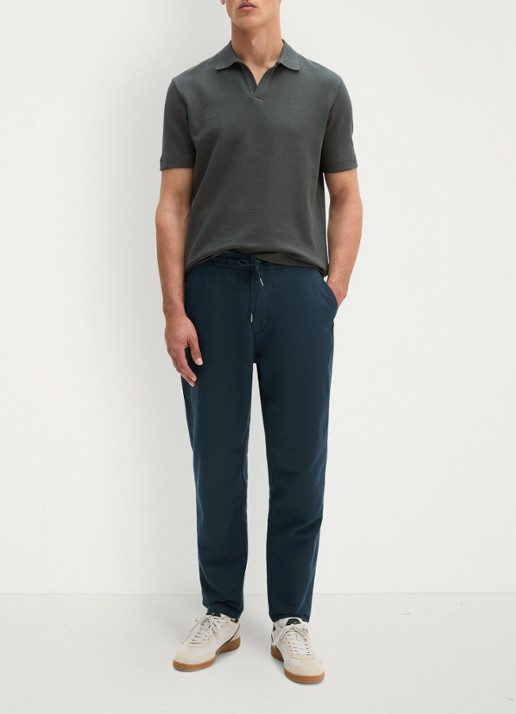 Marc O'Polo Regular fit polo - voorkant 2 donkergrijs