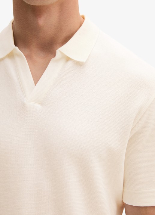 Marc O'Polo Regular fit polo - detail 2 creme