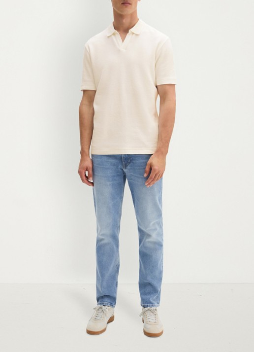 Marc O'Polo Regular fit polo - voorkant 5 creme