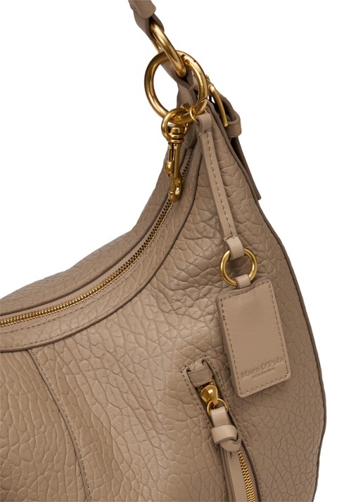 Marc O'Polo Schoudertas van leer met afneembare schouderriem - detail 4 taupe