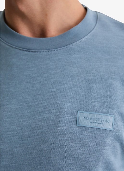 Marc O'Polo Sweater met logo - detail 5 blauwgrijs