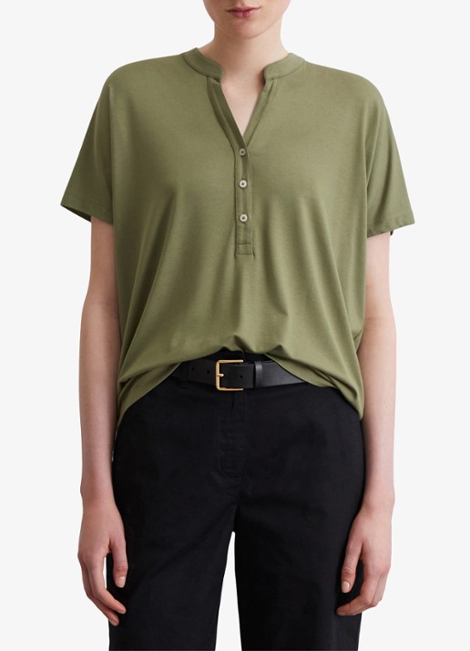 Marc O'Polo T-shirt met korte mouwen met knopen
