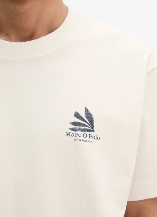 Marc O'Polo T-shirt met logo- en backprint - detail 2 silky white/1183