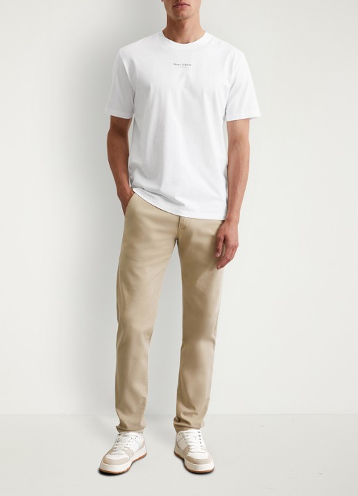 Marc O'Polo T-shirt met logo - voorkant 2 wit