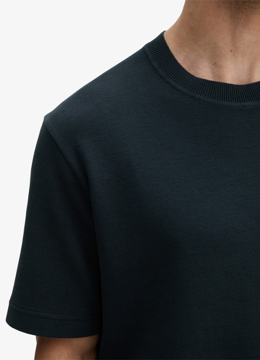 Marc O'Polo T-shirt met logo - detail 2 dark navy-4131 / blauw
