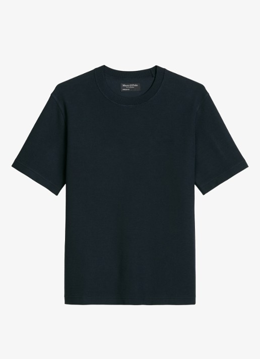 Marc O'Polo T-shirt met logo - voorkant 4 dark navy-4131 / blauw