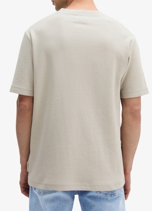 Marc O'Polo T-shirt met logo - achterkant 3 grey kit-0922 / grijs