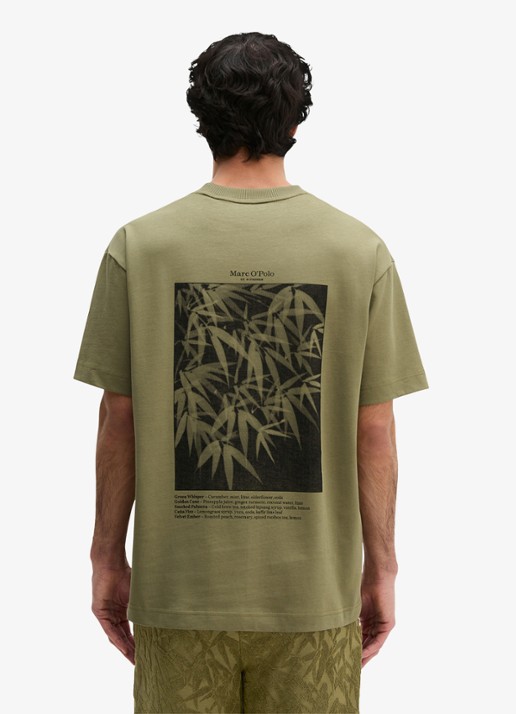 Marc O'Polo T-shirt met logoprint - achterkant 3 fresh seaweed-2945 / groen