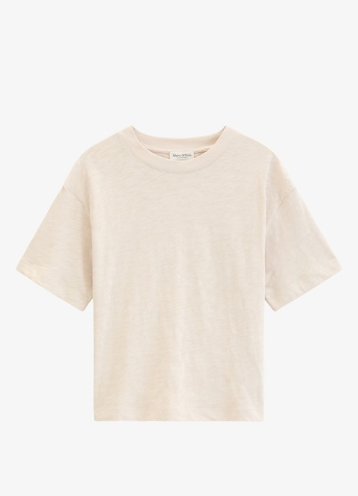 Marc O'Polo T-shirt met ronde hals - voorkant 2 beige