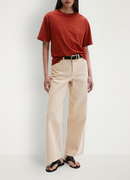 Marc O'Polo T-shirt met ronde hals - voorkant 3 tall poppy-6896 / paars